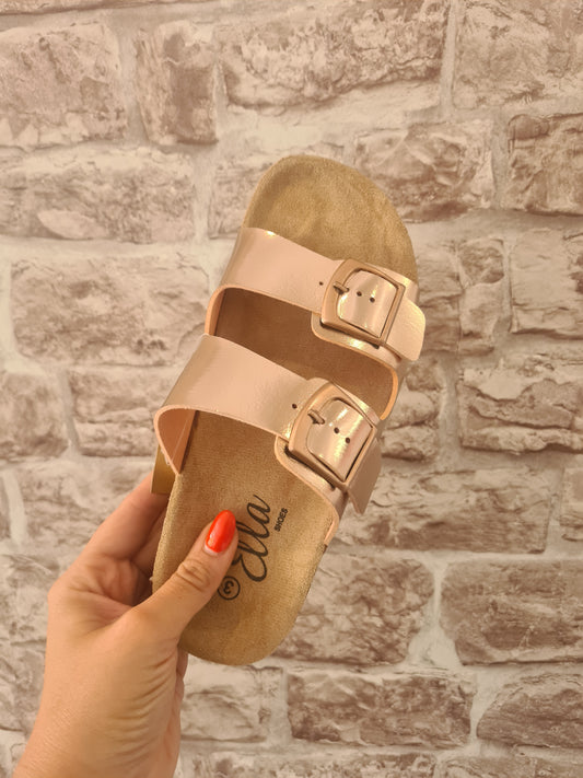 Bronte Sandals in rose gold