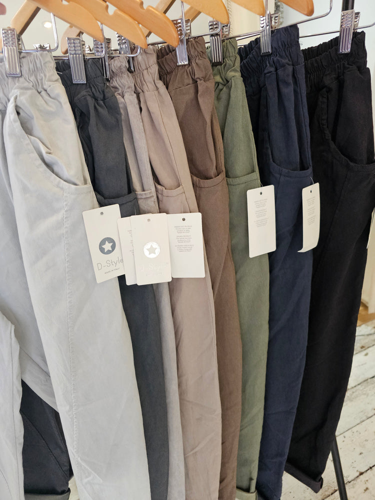 Washed relaxed trousers