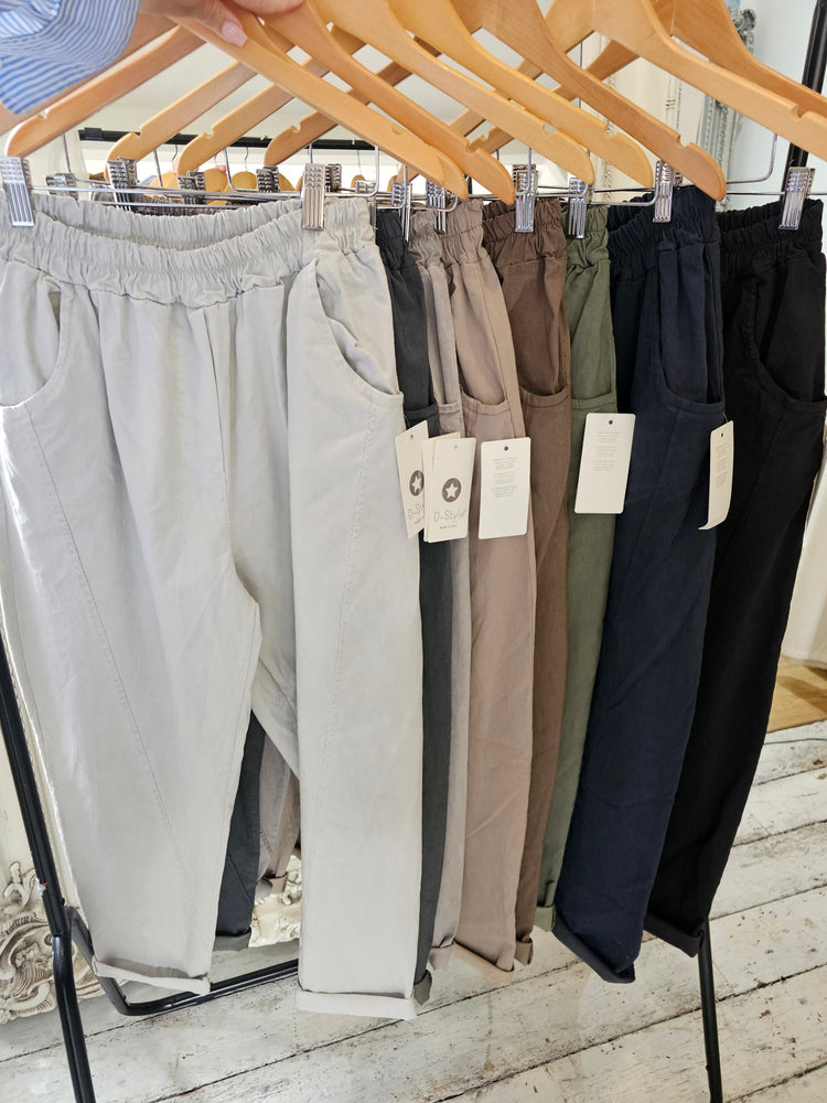 Washed relaxed trousers