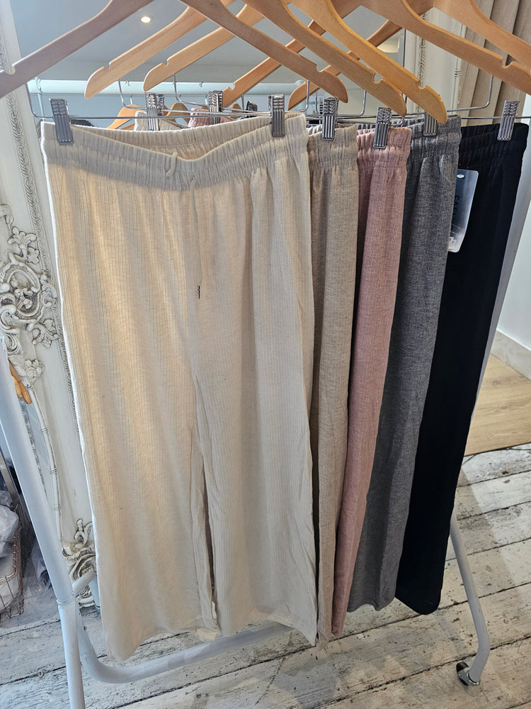 Knitted wide leg trouser - 6 colours