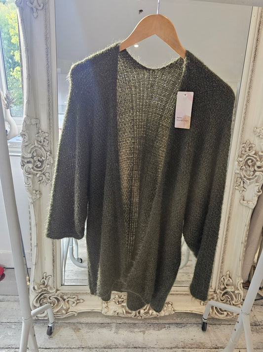 Supersoft cardigan in khaki