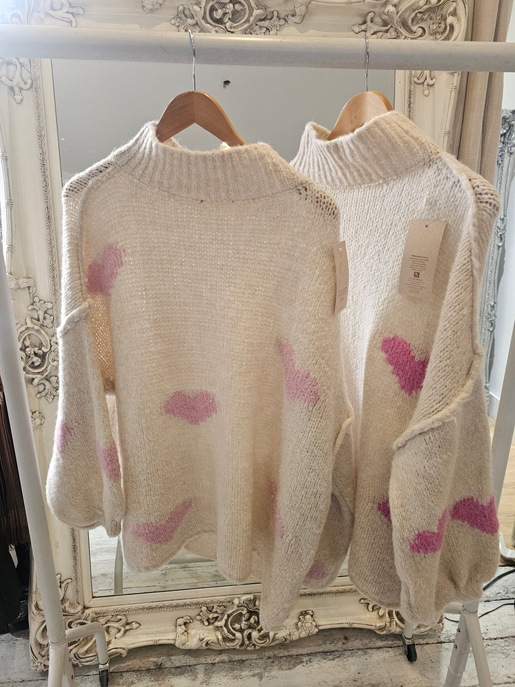 Elsie heart jumper (two variations)