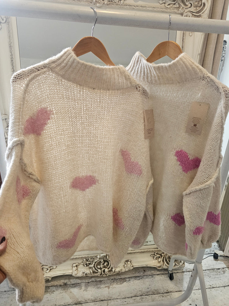 Elsie heart jumper (two variations)