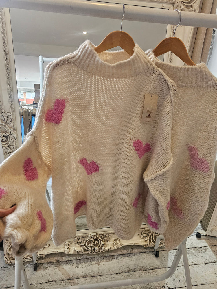 Elsie heart jumper (two variations)