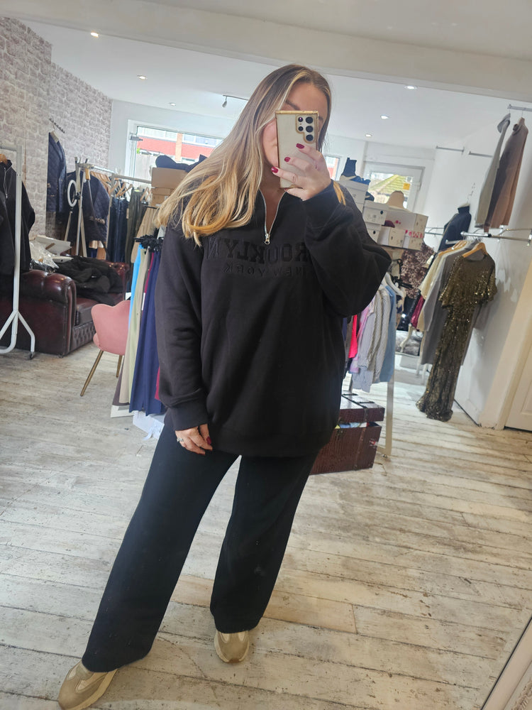 Brooklyn Half Zip Oversized fit Sweatshirt ( new sizes)