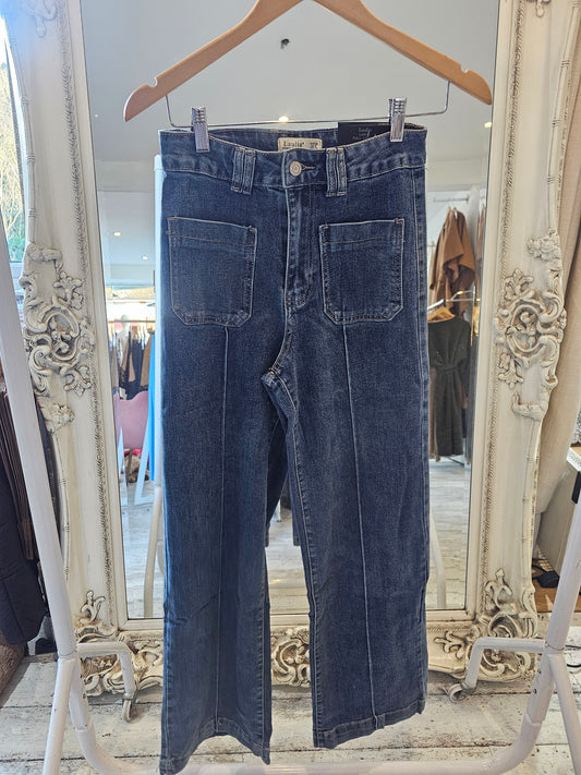 Seam Front Straight Leg Jeans