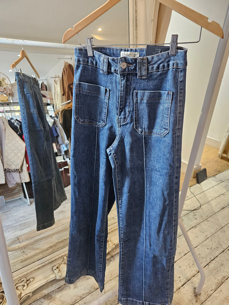 Seam Front Straight Leg Jeans