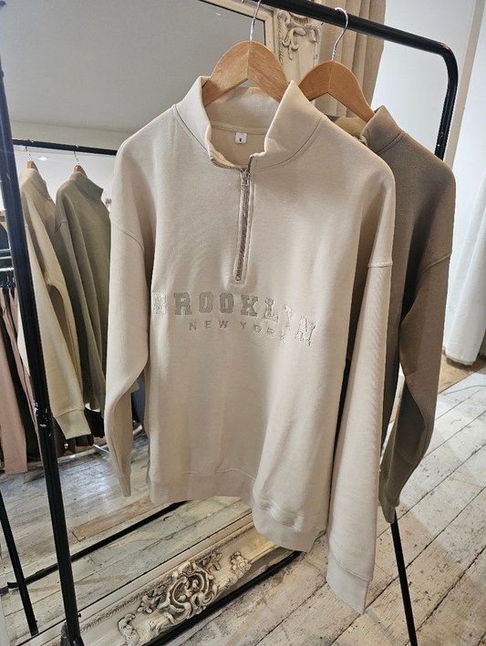 Brooklyn Half Zip Relaxed fit Sweatshirt